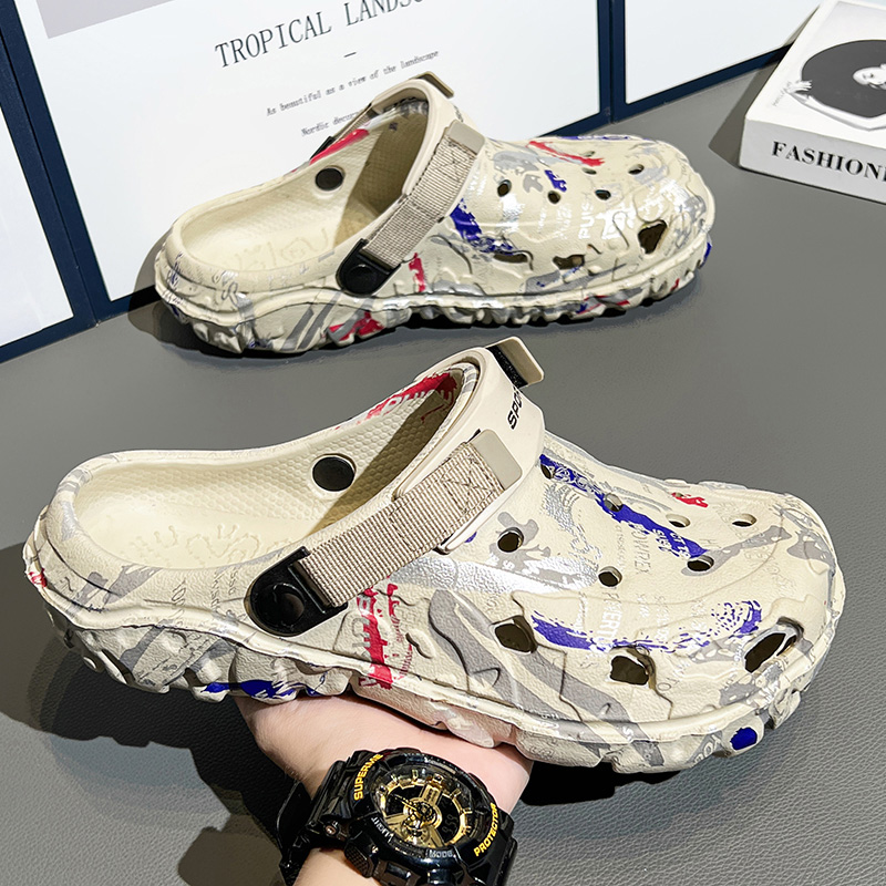 Men'S Fashion News - Męskie klapki z półbutami, wykonane z