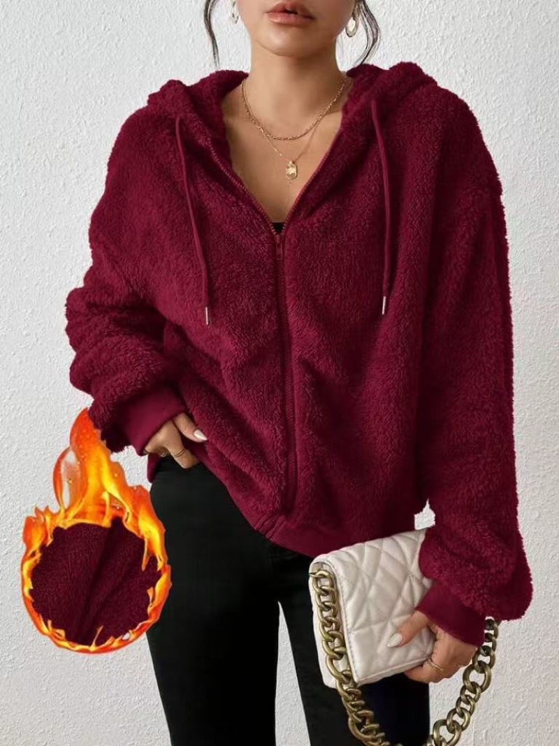 Mens Fashion Zip Up Hoodies - Jesienna Moda Damska Bluza z Kapturem