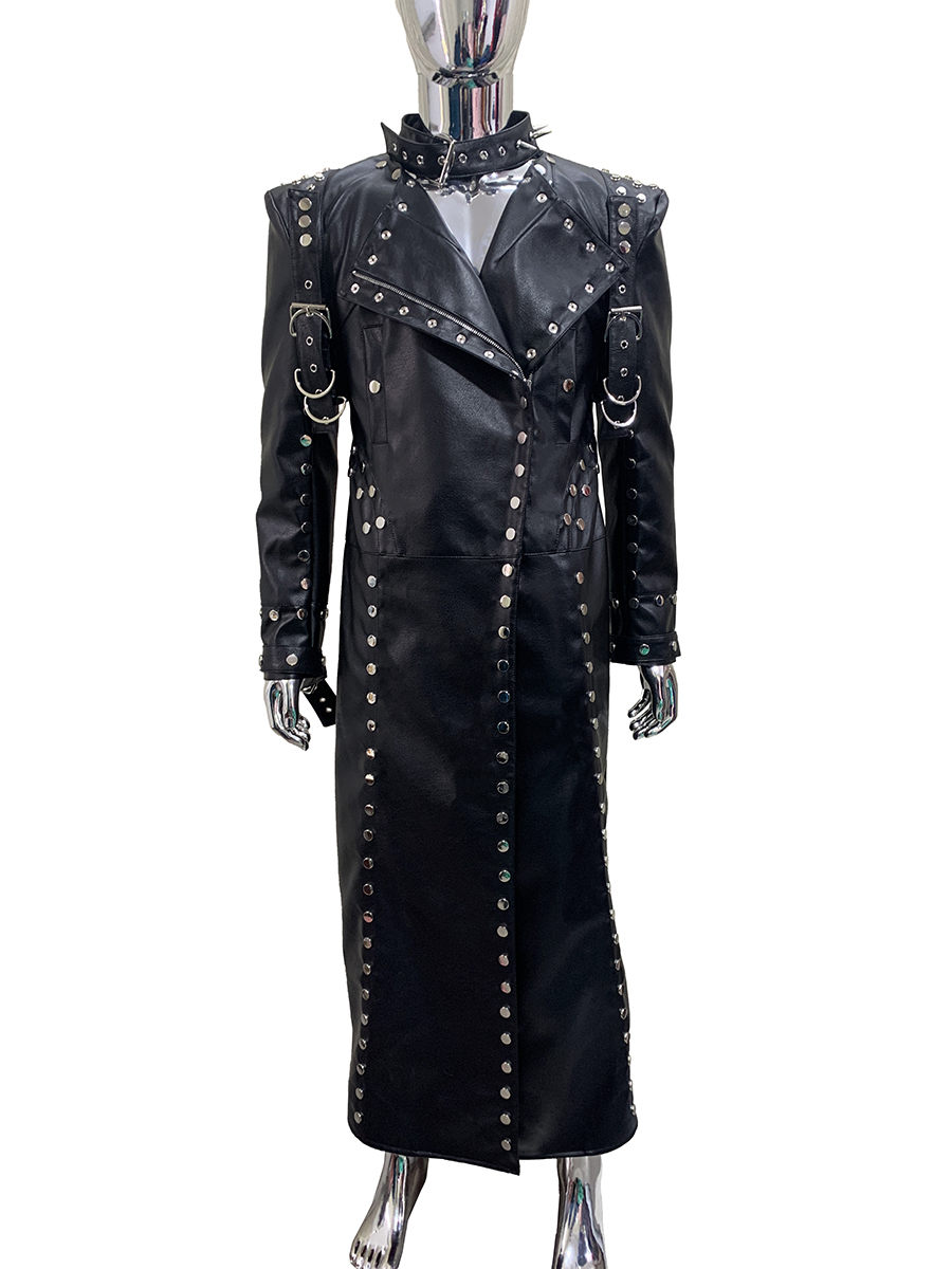Men'S Fashion X - Męski płaszcz trencz Mauroicardi, długi, czarny,