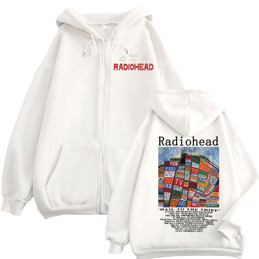Radiohead Hail To The Thief Me – Mens Fashion Zip Up Hoodies recenzja i cena