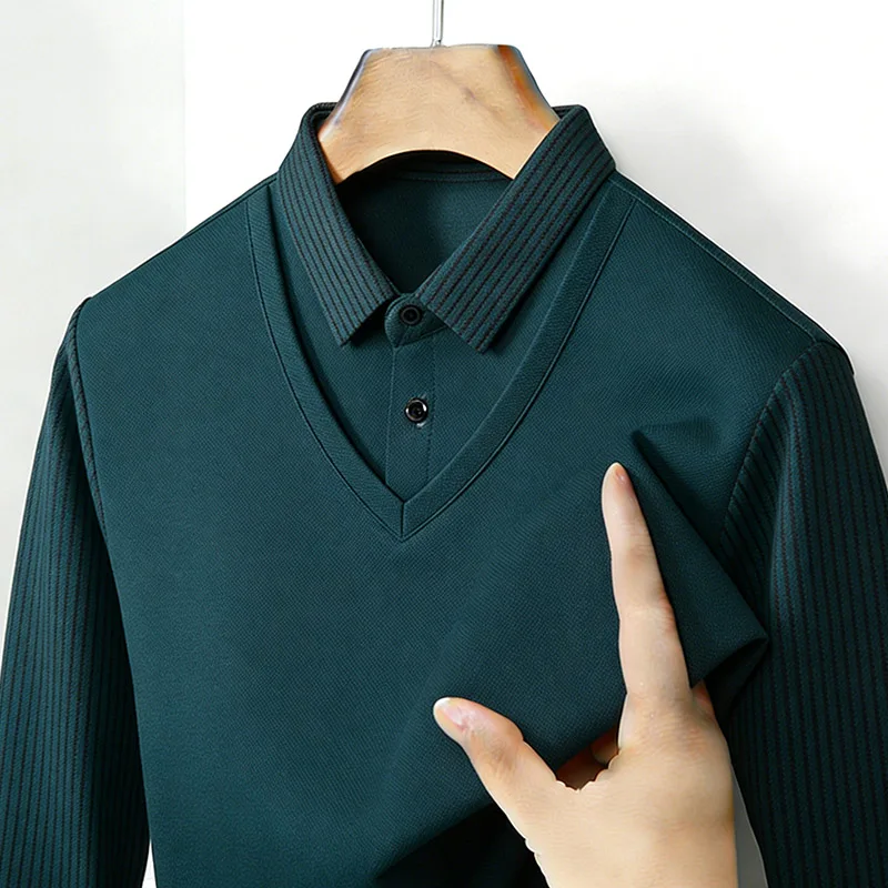 Męska koszula z imitacją dwóch – Mens Fashion Clothes recenzja i cena