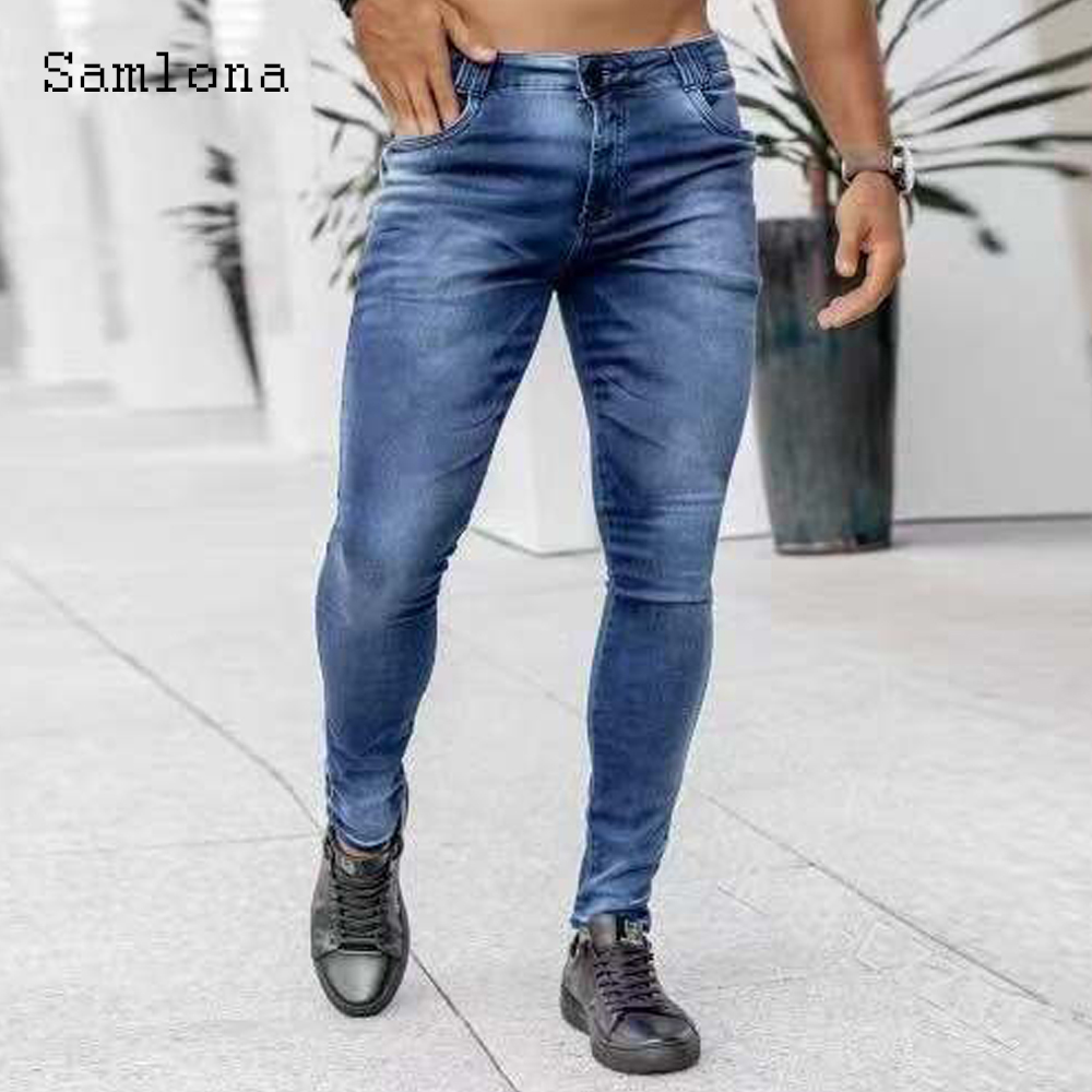 Samlona Jeans męskie modne obc – Men'S Fashion Grey Jeans recenzja i cena
