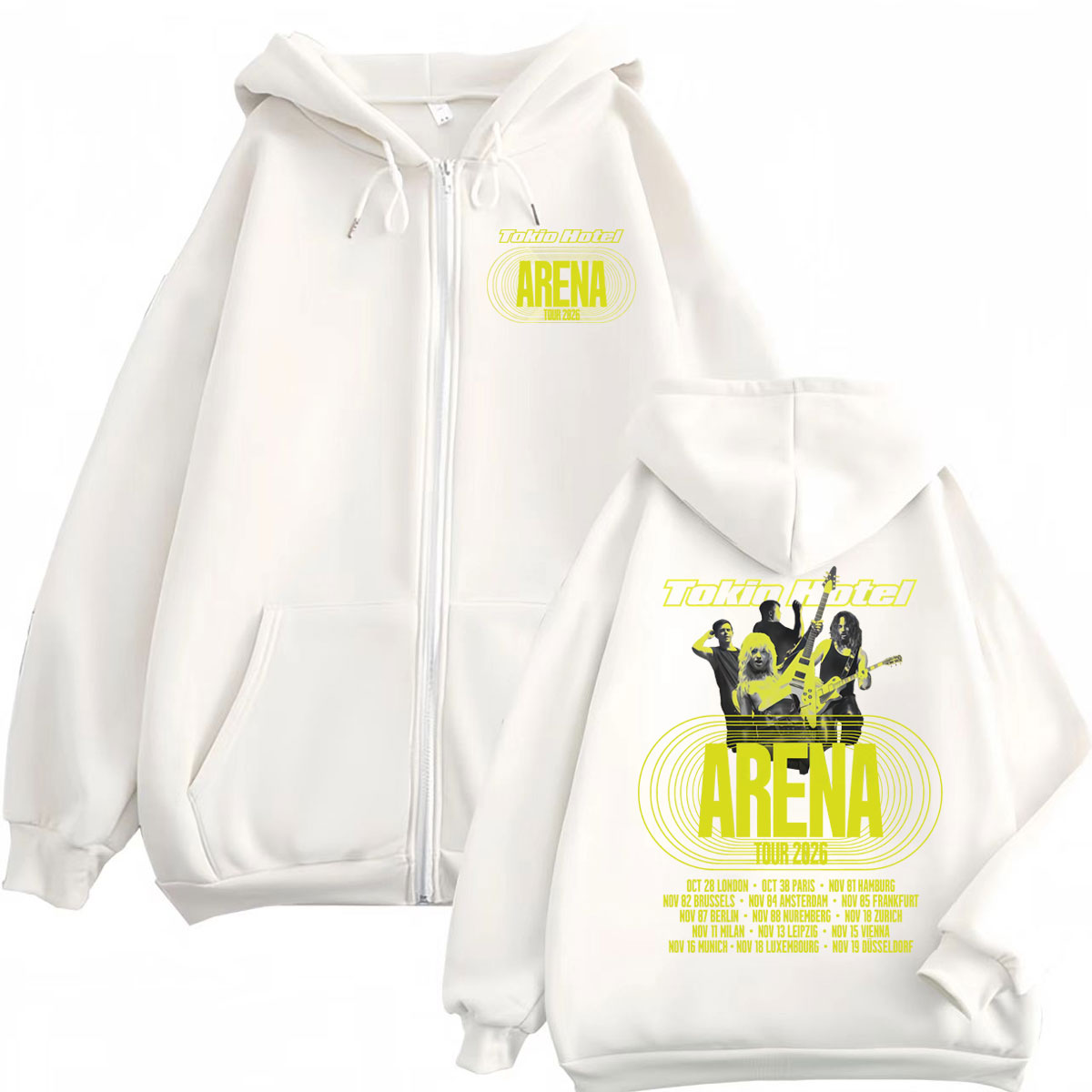 Bluzy z kapturem Tokio Hotel A – Mens Fashion Zip Up Hoodies recenzja i cena