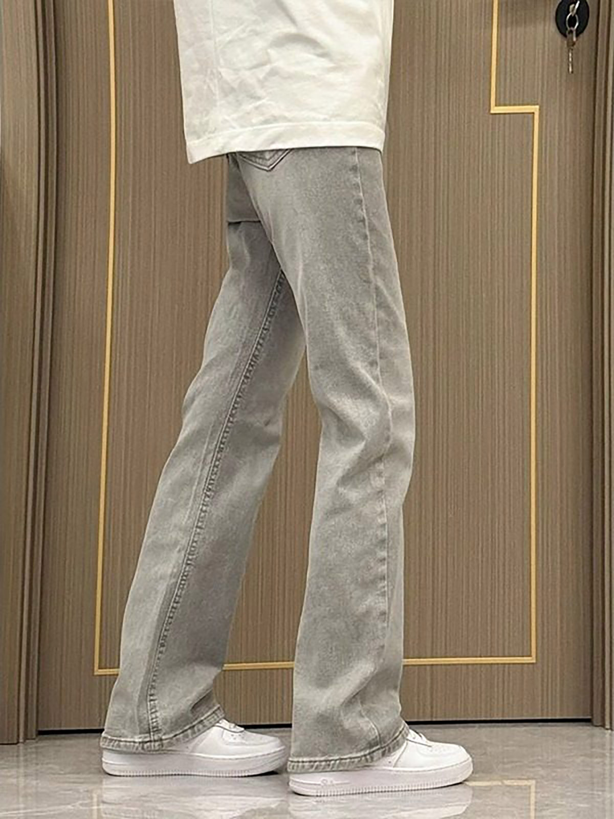 Dżinsy męskie w kolorze dymion – Men'S Fashion Grey Jeans recenzja i cena