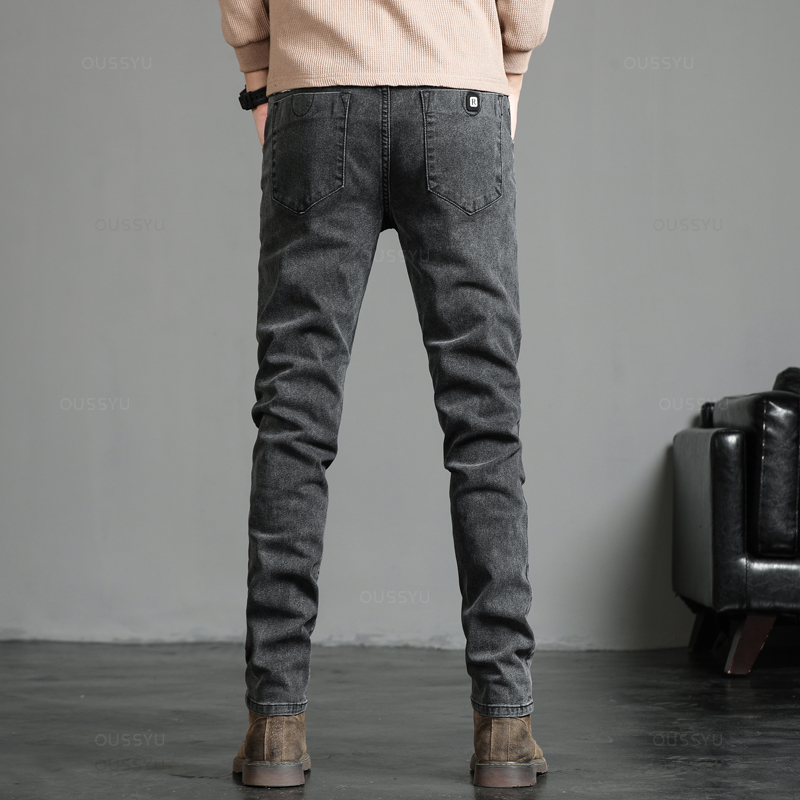 Wiosna Jesień Męska Klasyczna  – Men'S Fashion Grey Jeans recenzja i cena