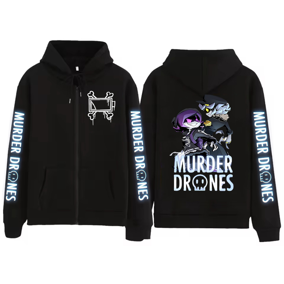 Bluza z kapturem Murder Drones – Mens Fashion Zip Up Hoodies recenzja i cena