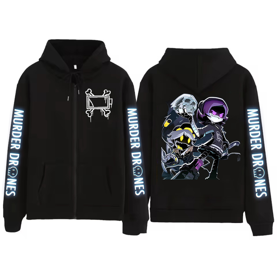 Bluza z kapturem Murder Drones – Mens Fashion Zip Up Hoodies recenzja i cena