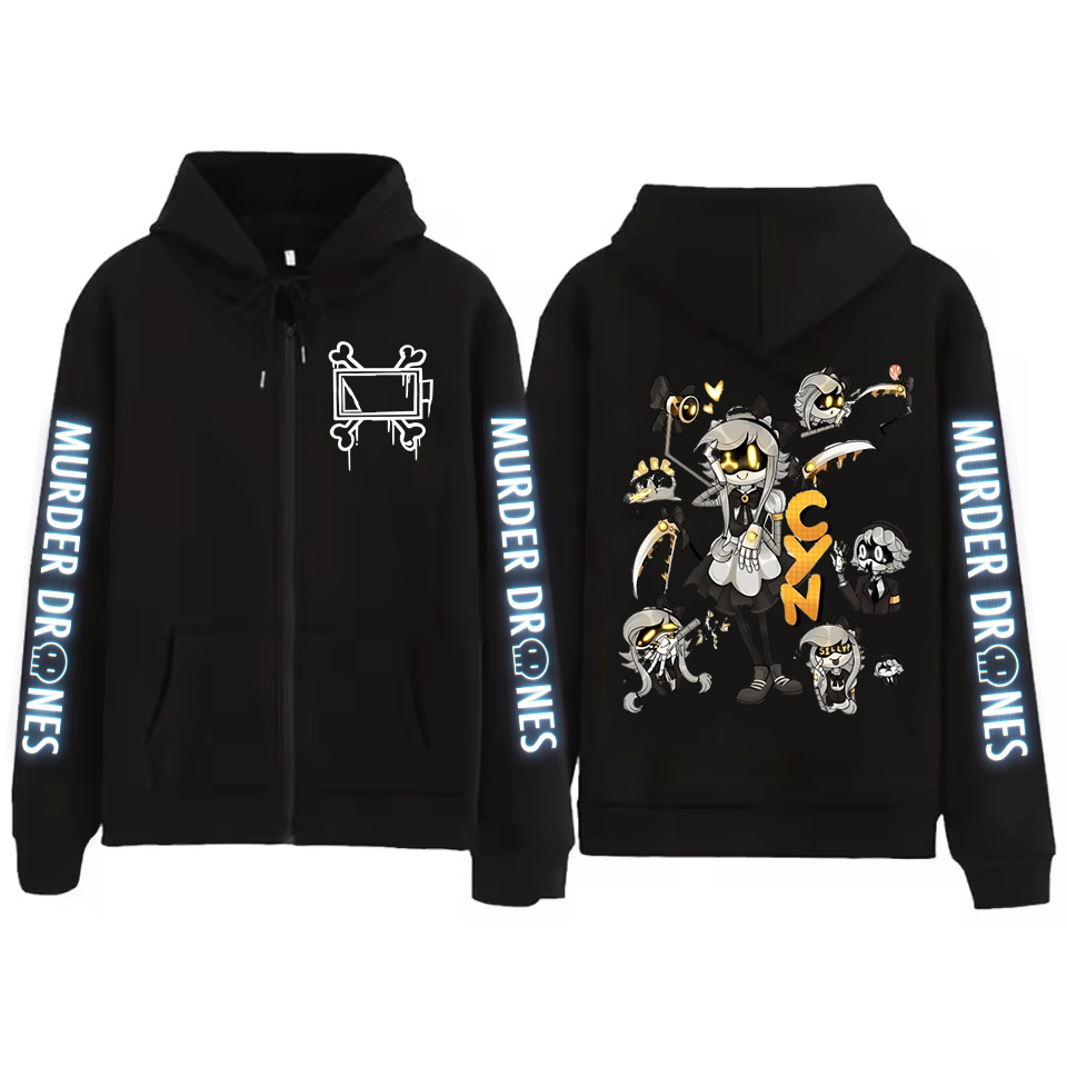 Bluza z kapturem Murder Drones – Mens Fashion Zip Up Hoodies recenzja i cena