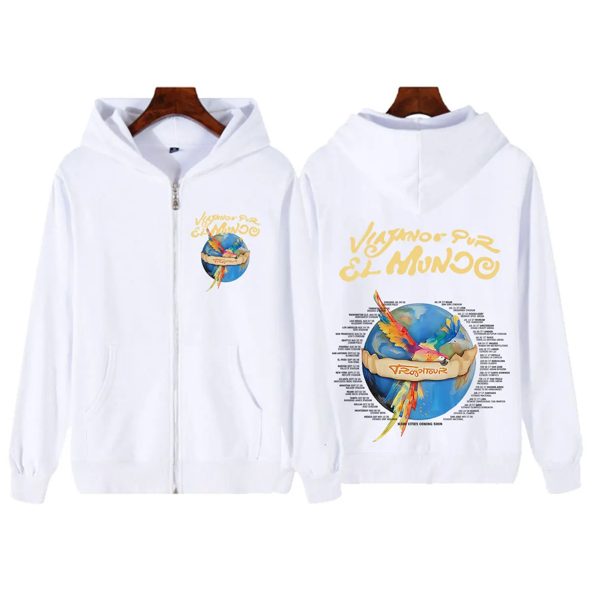 Karol G Viajando Por El Mundo  – Mens Fashion Zip Up Hoodies recenzja i cena