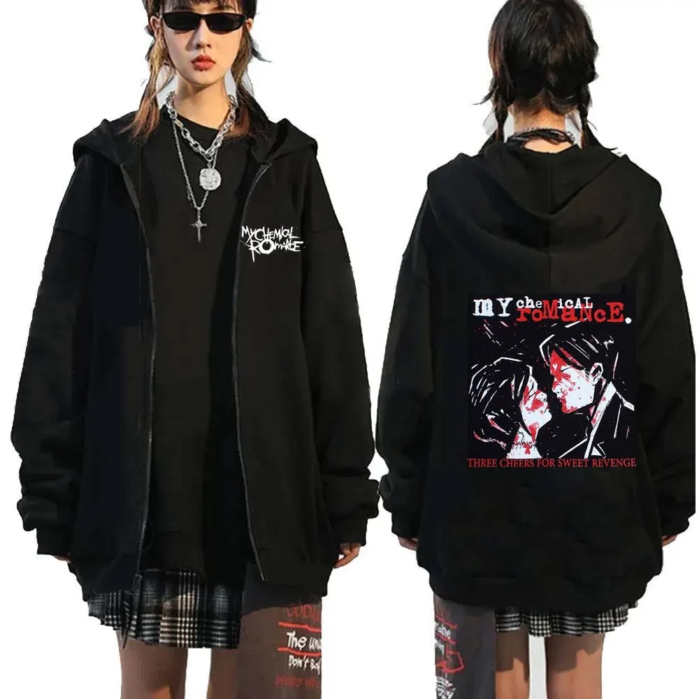Rock Band My Chemical Romance  – Mens Fashion Zip Up Hoodies recenzja i cena