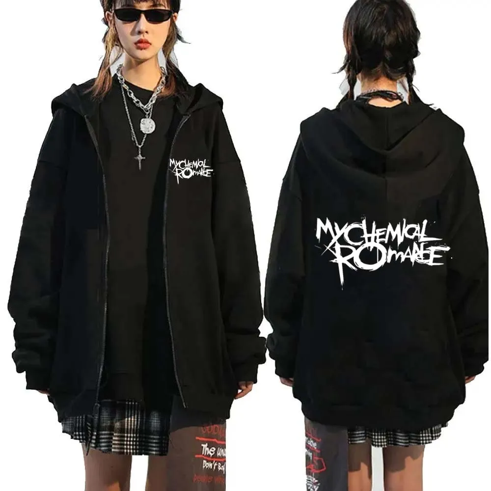 Rock Band My Chemical Romance  – Mens Fashion Zip Up Hoodies recenzja i cena
